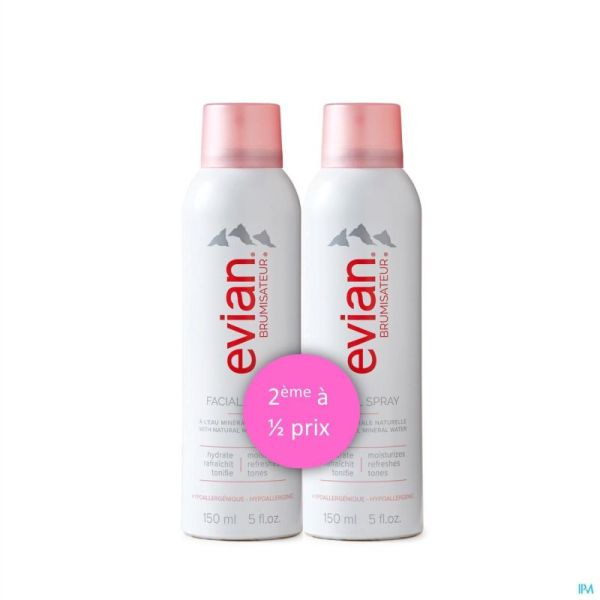 Evian Verstuiver Duo 2x150ml 2e-50%