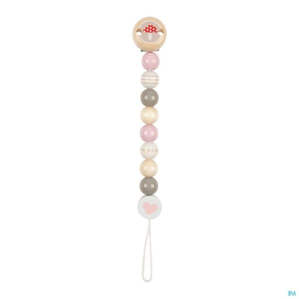 Heimess attache sucette bois champignon