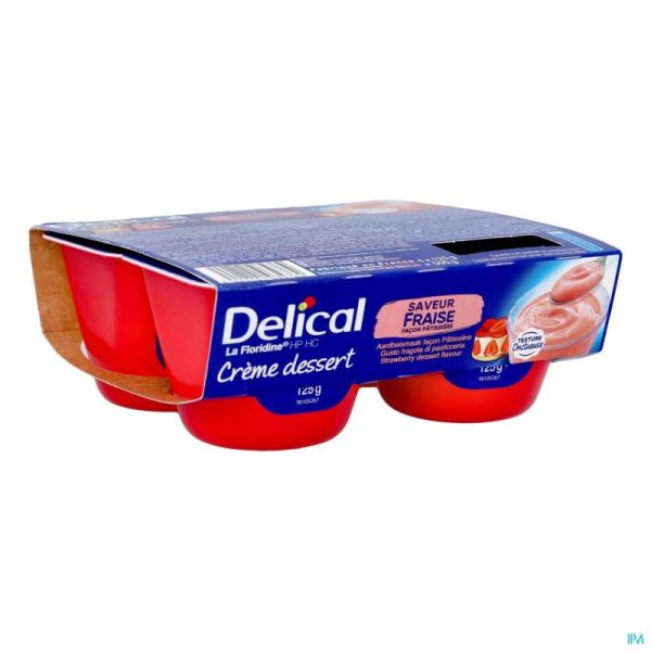 Delical Creme Dessert La Floridine Fraise 4x125g