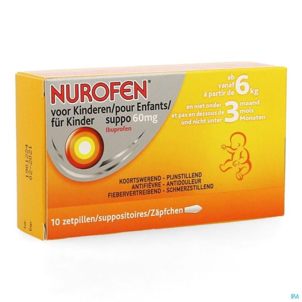 Nurofen Enfant 60Mg Suppo 10 X 60 Mg