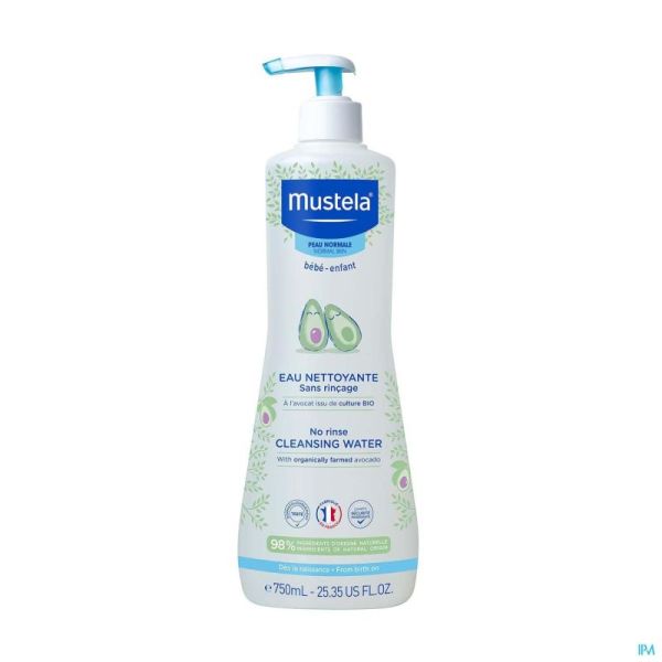 Mustela Pn Eau Nettoyante S/Rincage 750Ml