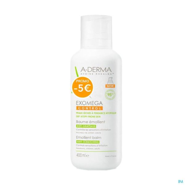 Aderma Exomega Control Baume Pompe 400Ml Promo -5