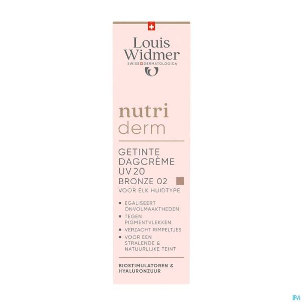 Widmer Nutriderm Getinte Dagcrème Uv 20 Bronze 02 30ml