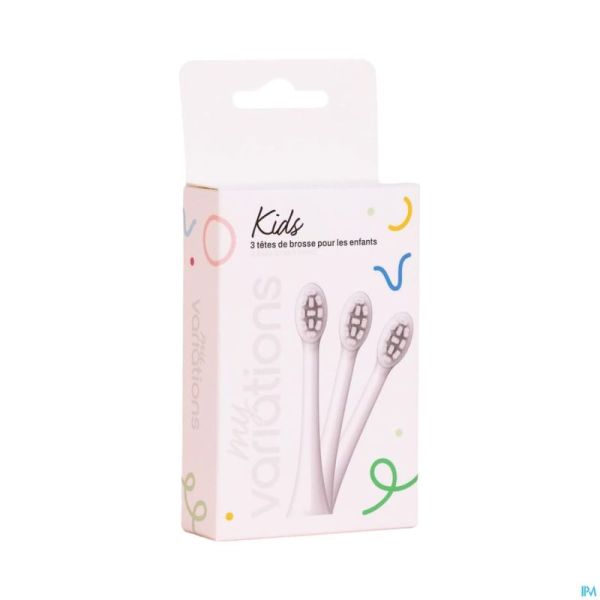 Myvariations Opzetborstels Kids White Pack 3