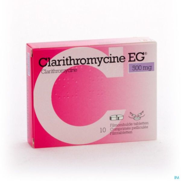 Clarithromycine Eg Comp 10X500Mg