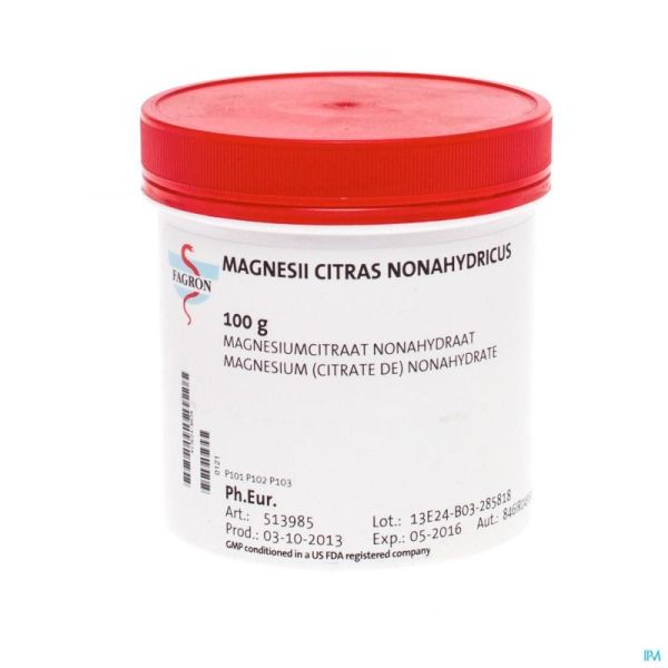 Magnesium citrate 9h2o vrac 100g fag