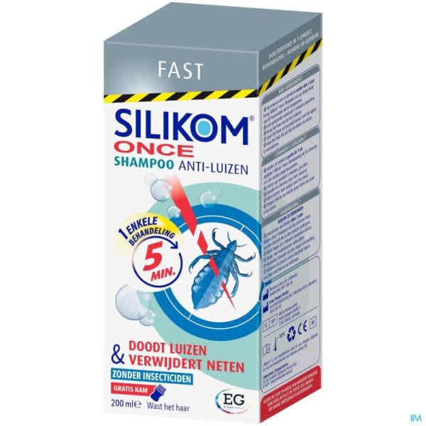 Silikom Once Shampooing A/Poux A/Lente 200Ml