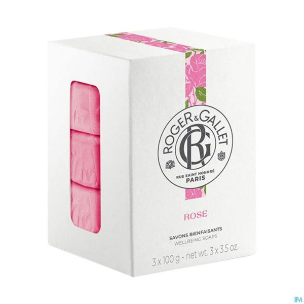 ROGER&GALLET ROSE BOITE 3 SAVONS 100G