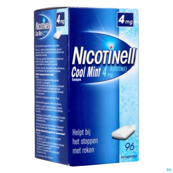 Nicotinell Cool Mint 4mg Gommes A Macher 96