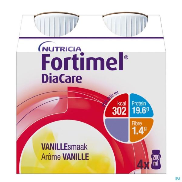 Fortimel DiaCare vanillesmaak 4x200ml