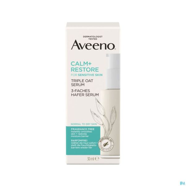 Aveeno Calm+restore Drievoudig Haver Serum 30ml