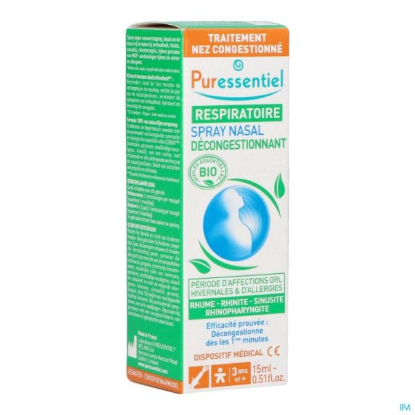 Puressentiel Respiratoire Spray Nasal 15Ml