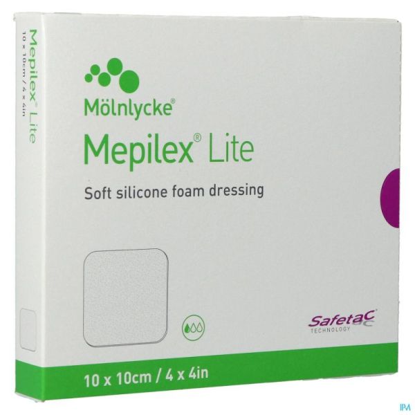 Mepilex Lite Pans Fin Sil Ster 10x10,00cm 5 284100