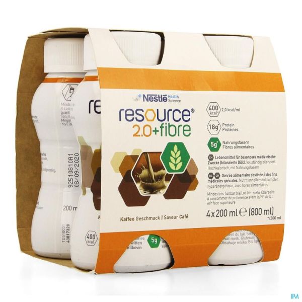 Resource 2.0 Fibre Koffie 4x200ml 12100790