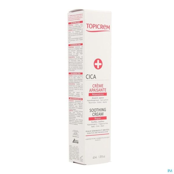 Topicrem Cica Creme Apaisante Tube 40Ml