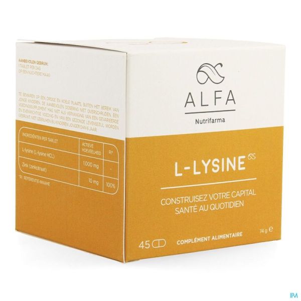 Alfa l-lysine 1000mg comp 45