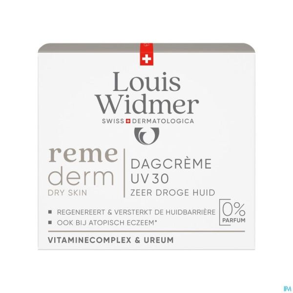 Widmer Remederm Creme Jour Uv30 N/parf Pot 50ml