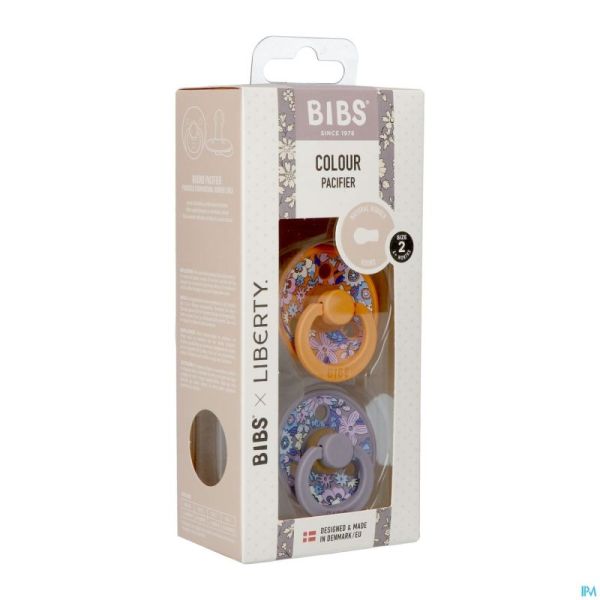 Bibs 2 Fopspeen Duo Liberty Garden Blossom Pumpk.2