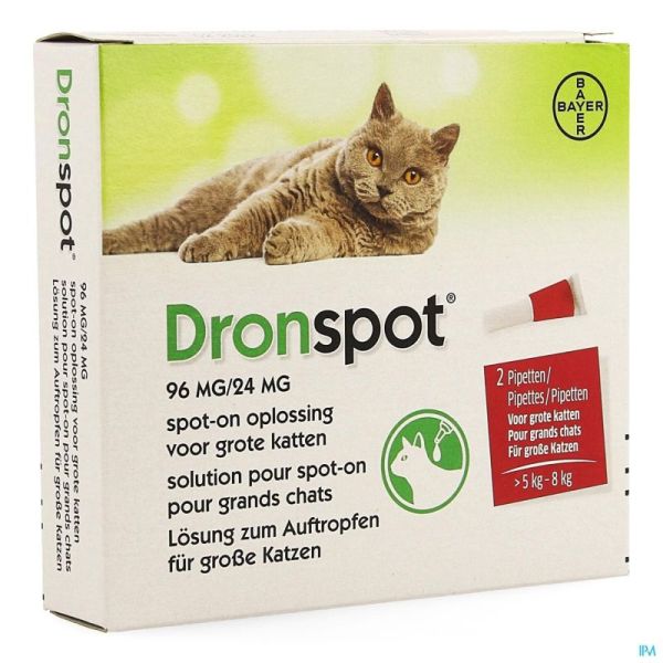 Dronspot 96Mg/24Mg Spot-On Chat Grand >5-8Kg Pip 2