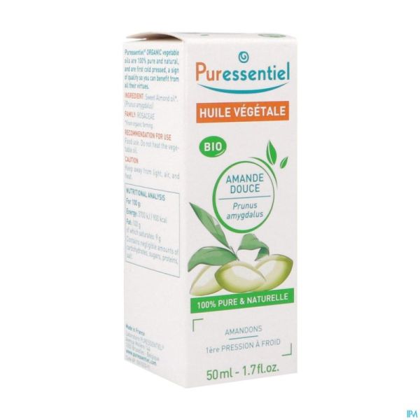 Puressentiel huile vegetale bio amande douce 50ml