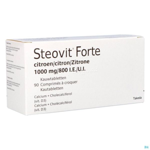 Steovit Forte Citron 1000mg/800ui Comp Croq 90 Pip