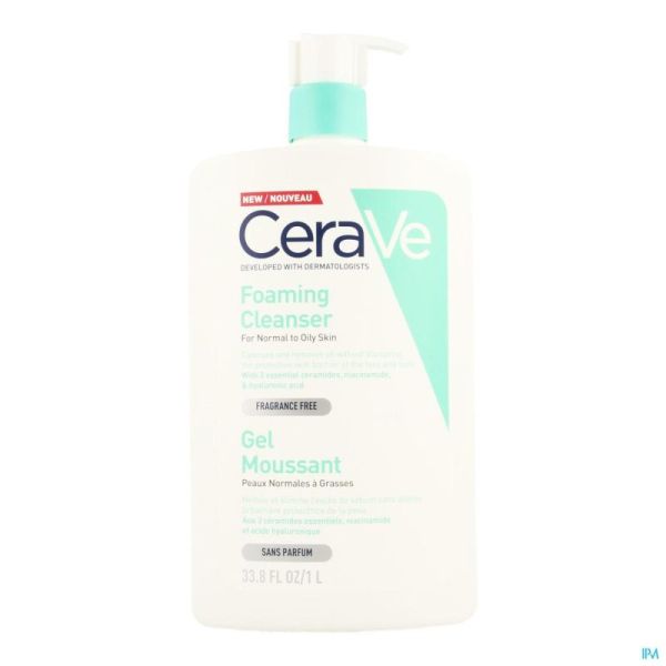 Cerave Nettoyant Moussant Pompe Fl 1L