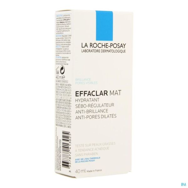 Lrp Effaclar Mat Hydra Sebo-Regulat. S/Parab. 40Ml