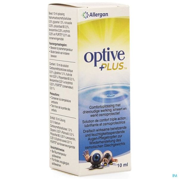 Optive Plus Sol Ster 1x10ml