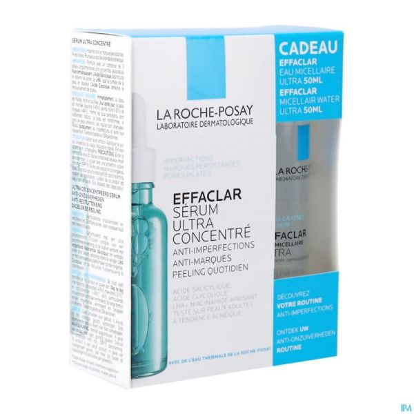 LRP EFFACLAR SERUM 30ML+EAU MICEL. 50ML GRATUIT