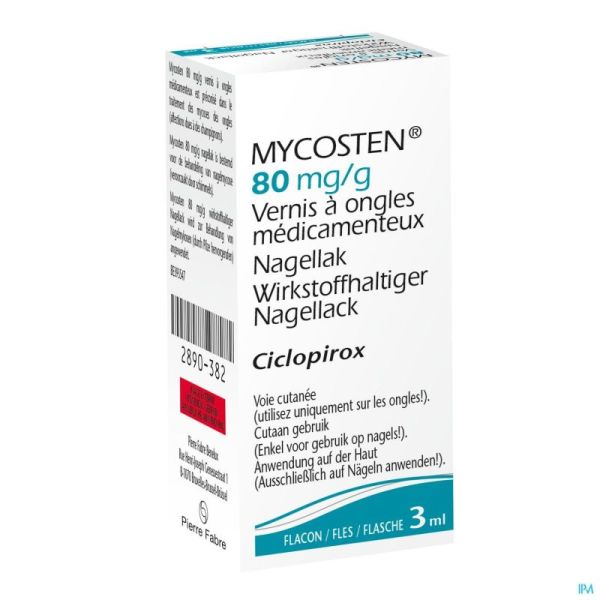 Mycosten 80mg/g Medische Nagellak Fl 1 3ml