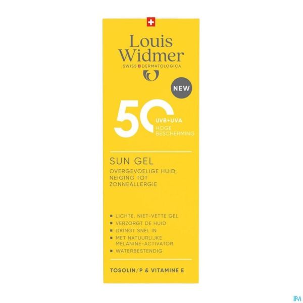 Widmer Sun Gel 50 Zonder Parfum* 100ml
