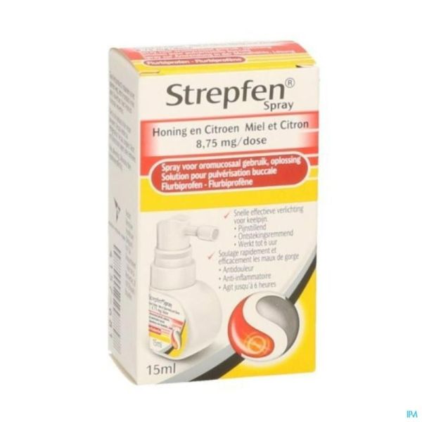 Strepfen 8,75Mg Miel-Citr.spray Sol Pulv Bucc.15Ml