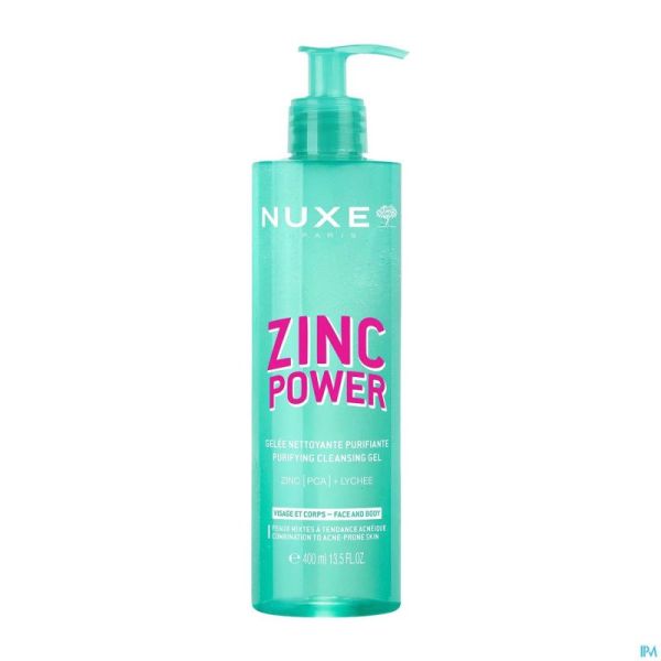 Nuxe Zinc Power Gelee Nettoyante 400ml