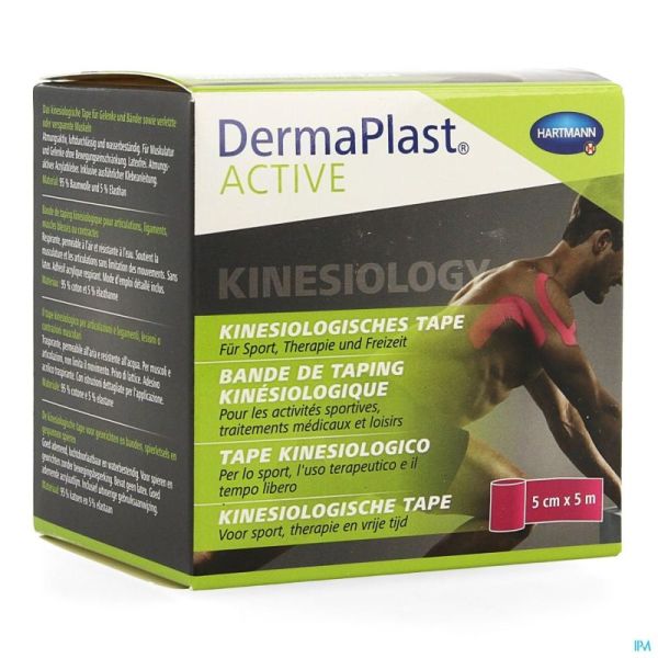 Dermaplast active kinesio tape rose 5cm x 5m