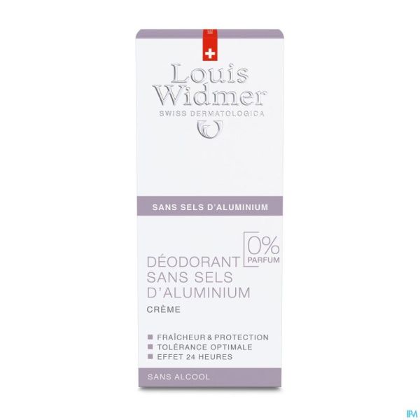 Widmer Deo Creme Sans Aluminium N/Parf 40Ml