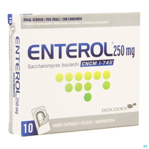 Enterol 250mg Caps Harde Dur S/blister 10x250mg