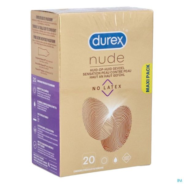 Durex Nude No Latex Preservatifs 20