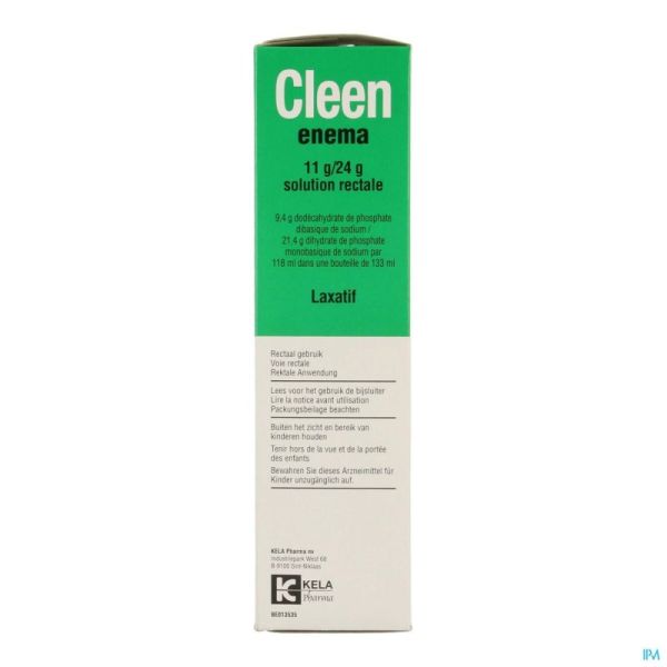 Cleen Enema 11G/24G Sol Rectale Fl 133Ml