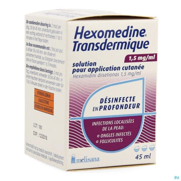 Hexomedine Sol 45Ml Transcut