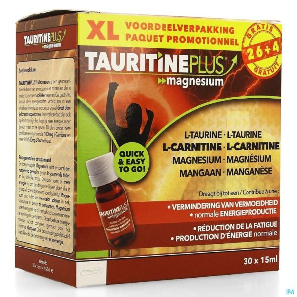 Tauritine Plus Magnesium Amp 30x15ml Credophar