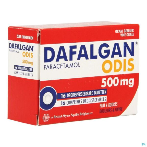 Dafalgan 500 Mg Odis Tabl 16