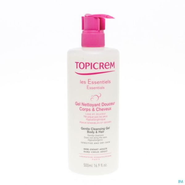 Topicrem Gel Nett Corps-Cheveux 500Ml