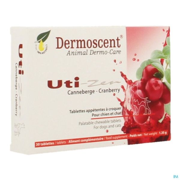 Dermoscent Uti-zen Hond Kat Tabl 30