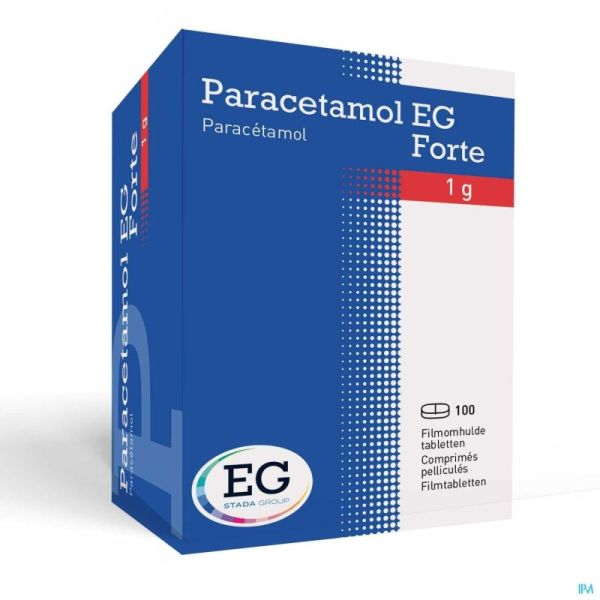 Paracetamol EG 1000Mg Comp Pell 100X1000Mg Pot