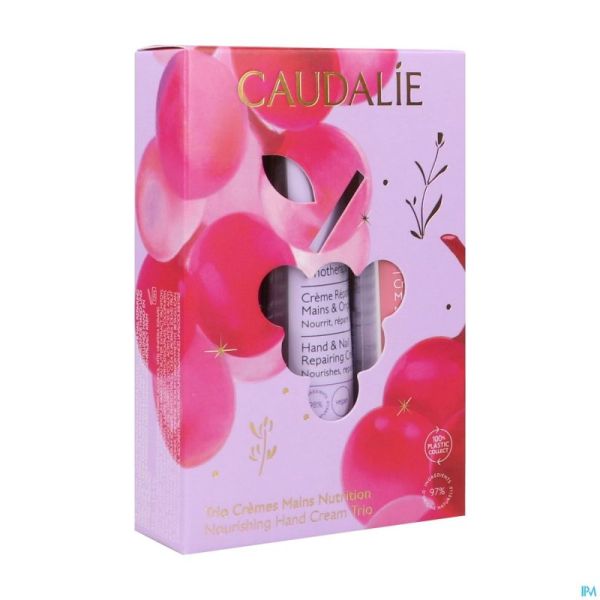CAUDALIE COFFRET NOEL TRIO CR MAINS 2025 3 PROD.