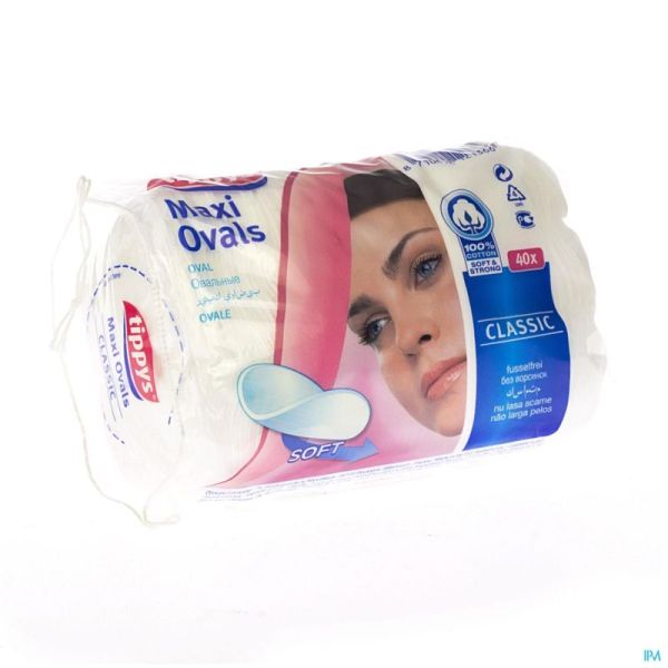 Tippys Maxi Pads Wattenschijfjes Katoen Ovaal 40