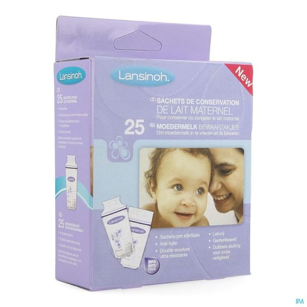 Lansinoh sachet conservation lait maternel25 99205