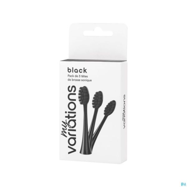 My variations Opzetborstels Onyx Black Pack 3