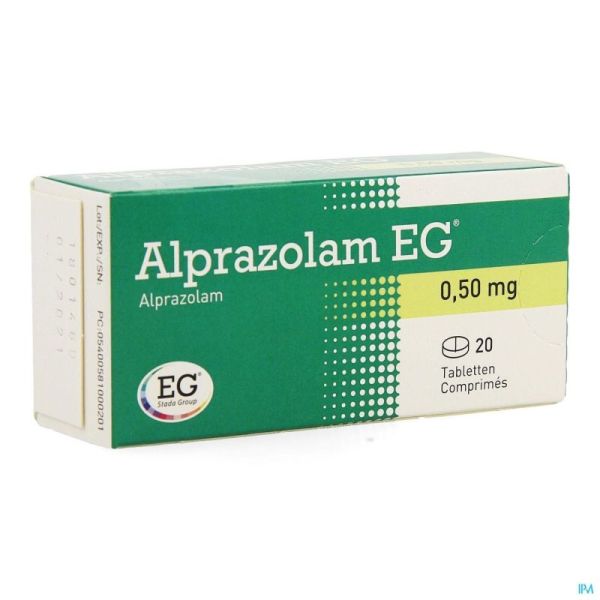 Alprazolam Eg Comp 20 X 0,50Mg