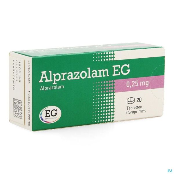 Alprazolam Eg Comp 20X0,25Mg